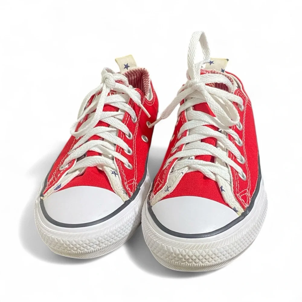 Converse Red Canvas All Star Shoes